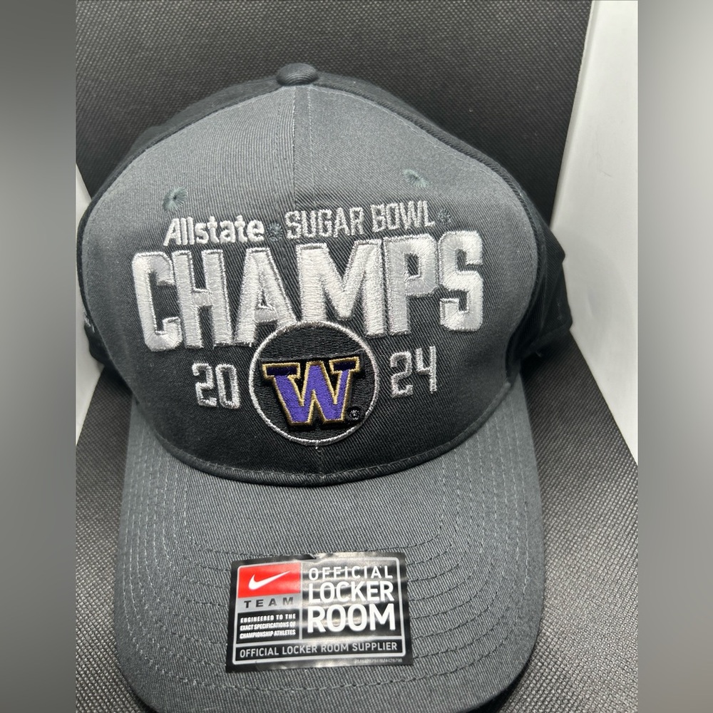 NEW Nike Locker Room Washington AllState Sugar Bowl Champs 2024 Adj Hat